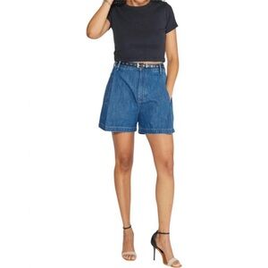 NEW ETICA max pleated short in lagoonbay